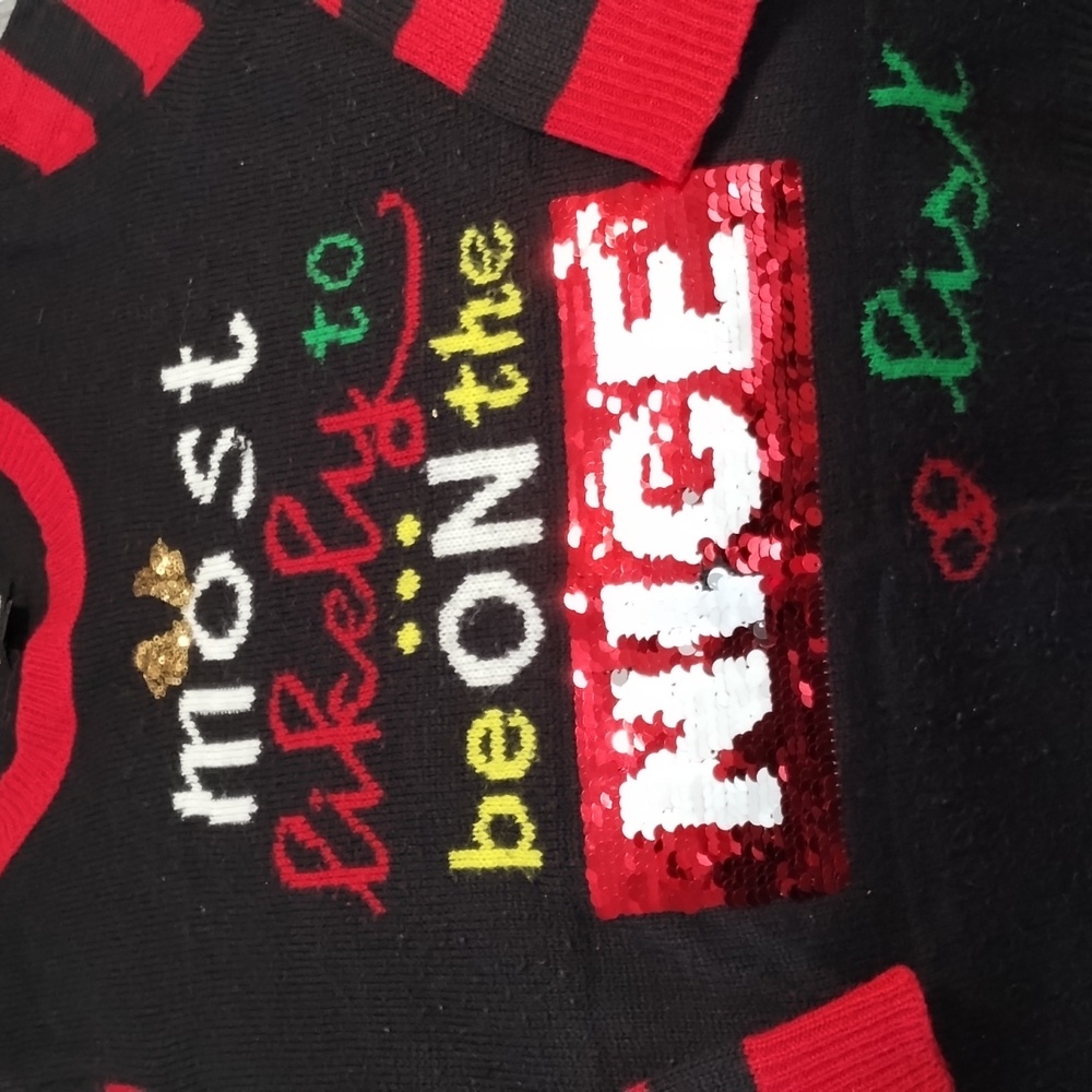KMart Special!! Boxer "Ugly" Christmas Sweater - Naughty/Nice List